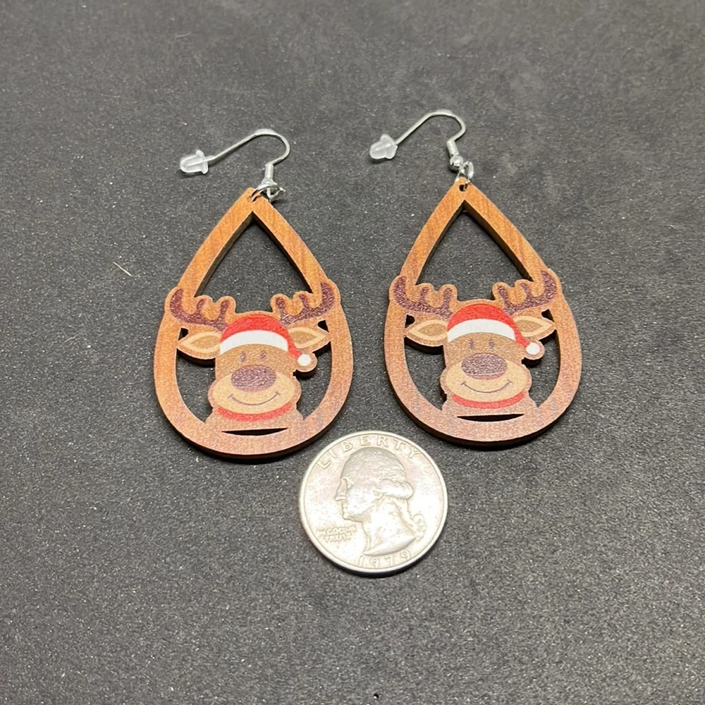Earrings Christmas reindeer‎