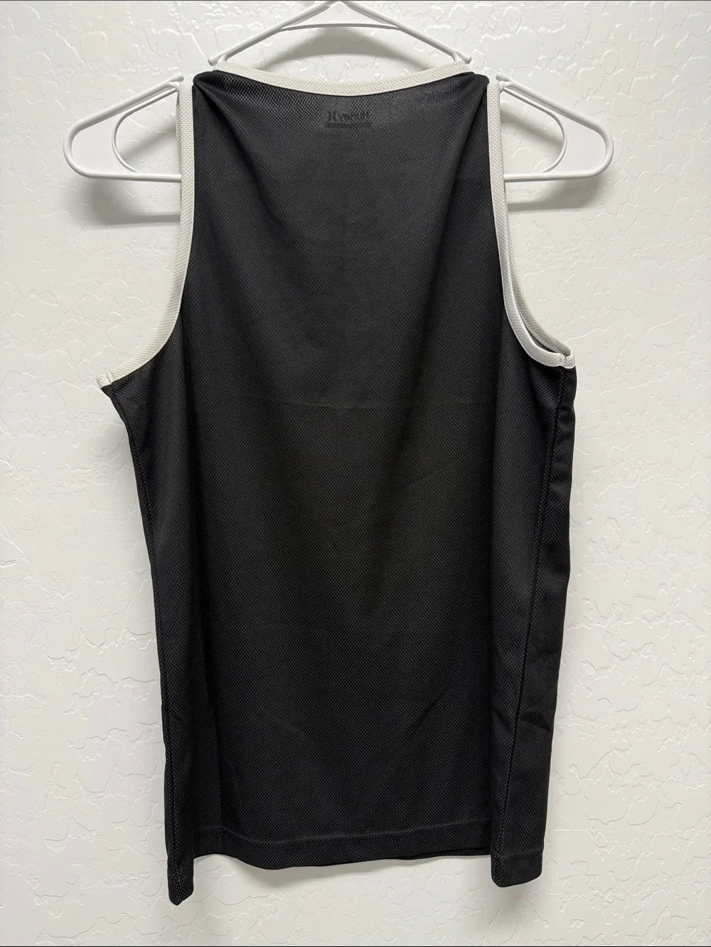 Hurley Black Tank Top with White Logo Trim