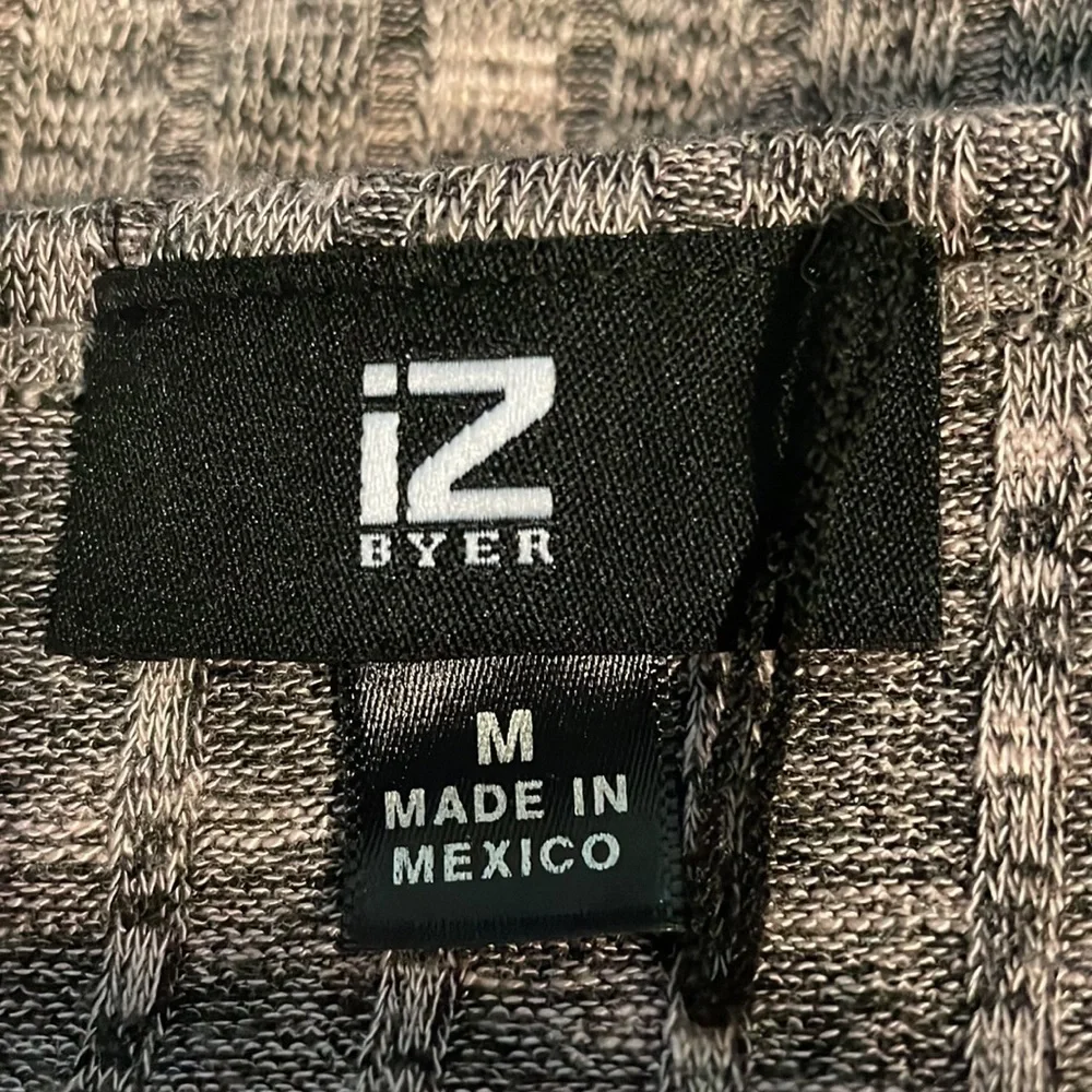 IZ BYER Pullover Top with Left Gathered Side, Women’s M, Gray