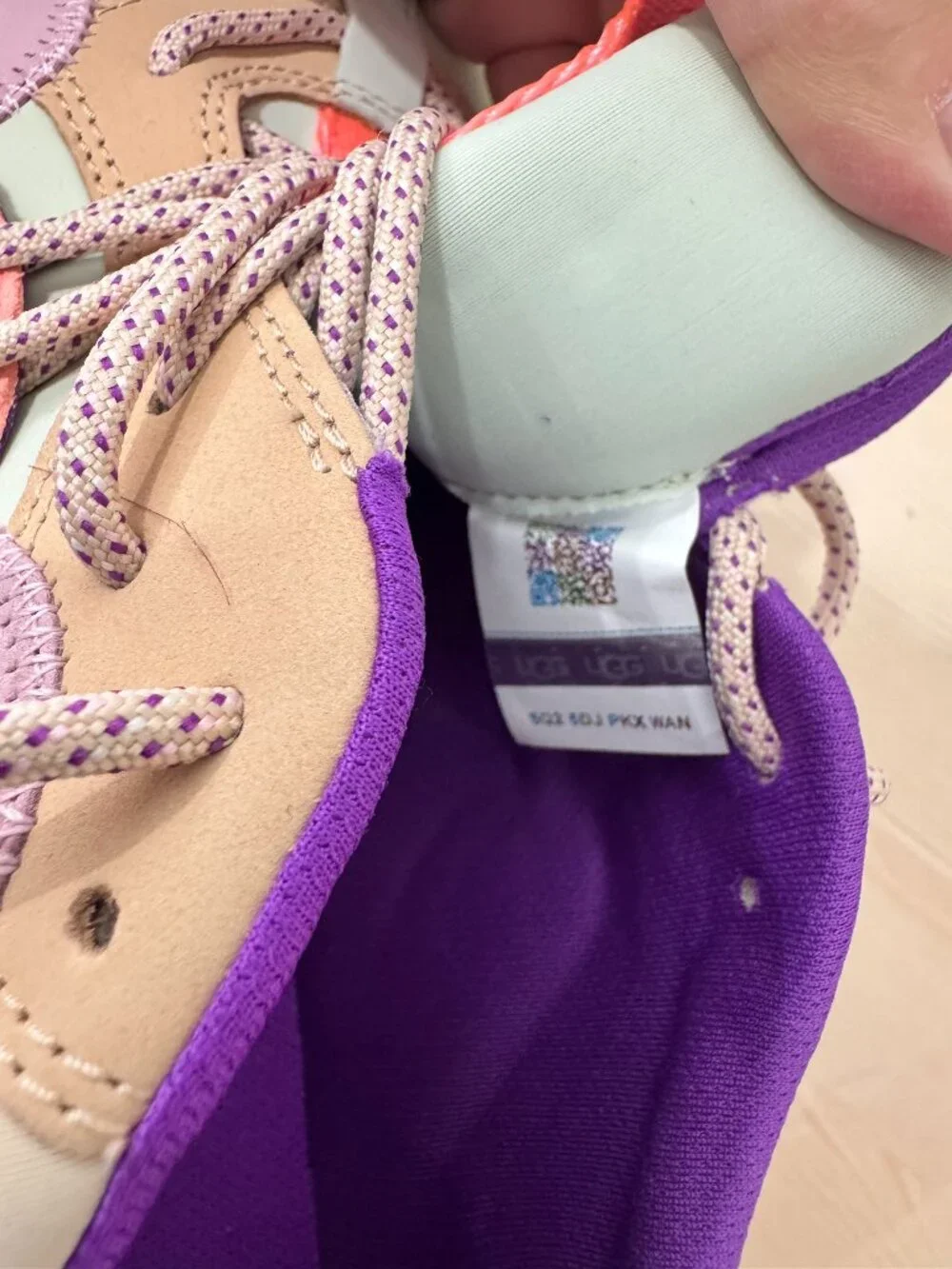 NEW UGG Women's Calle Lace Leather Lilac, Multicolor, Size 9