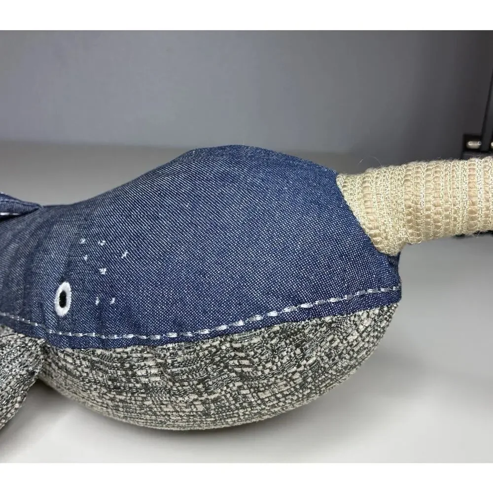 Anthropologie Narwhal Plush Whale Blue 12” Stuffed Animal 2018