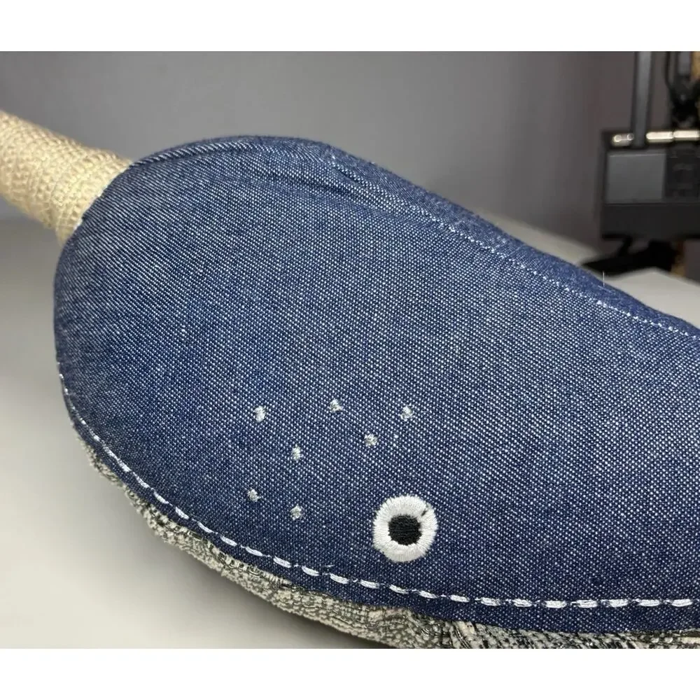 Anthropologie Narwhal Plush Whale Blue 12” Stuffed Animal 2018