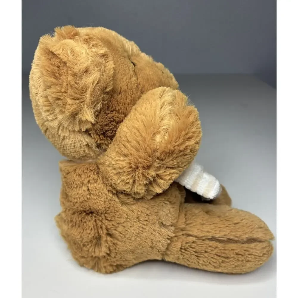 Aurora Debi Lilly Riley Teddy Bear Plush 8” Brown Tan Striped Scarf NWT