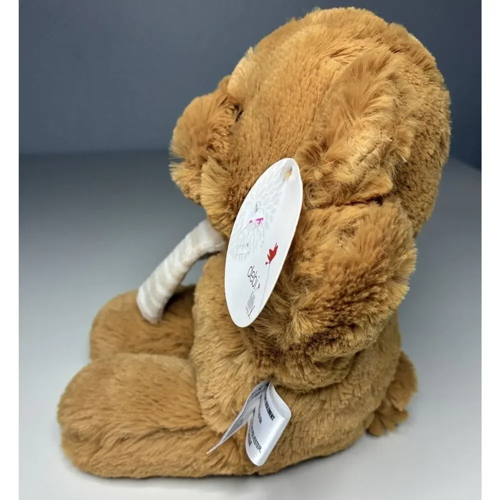 Aurora Debi Lilly Riley Teddy Bear Plush 8” Brown Tan Striped Scarf NWT