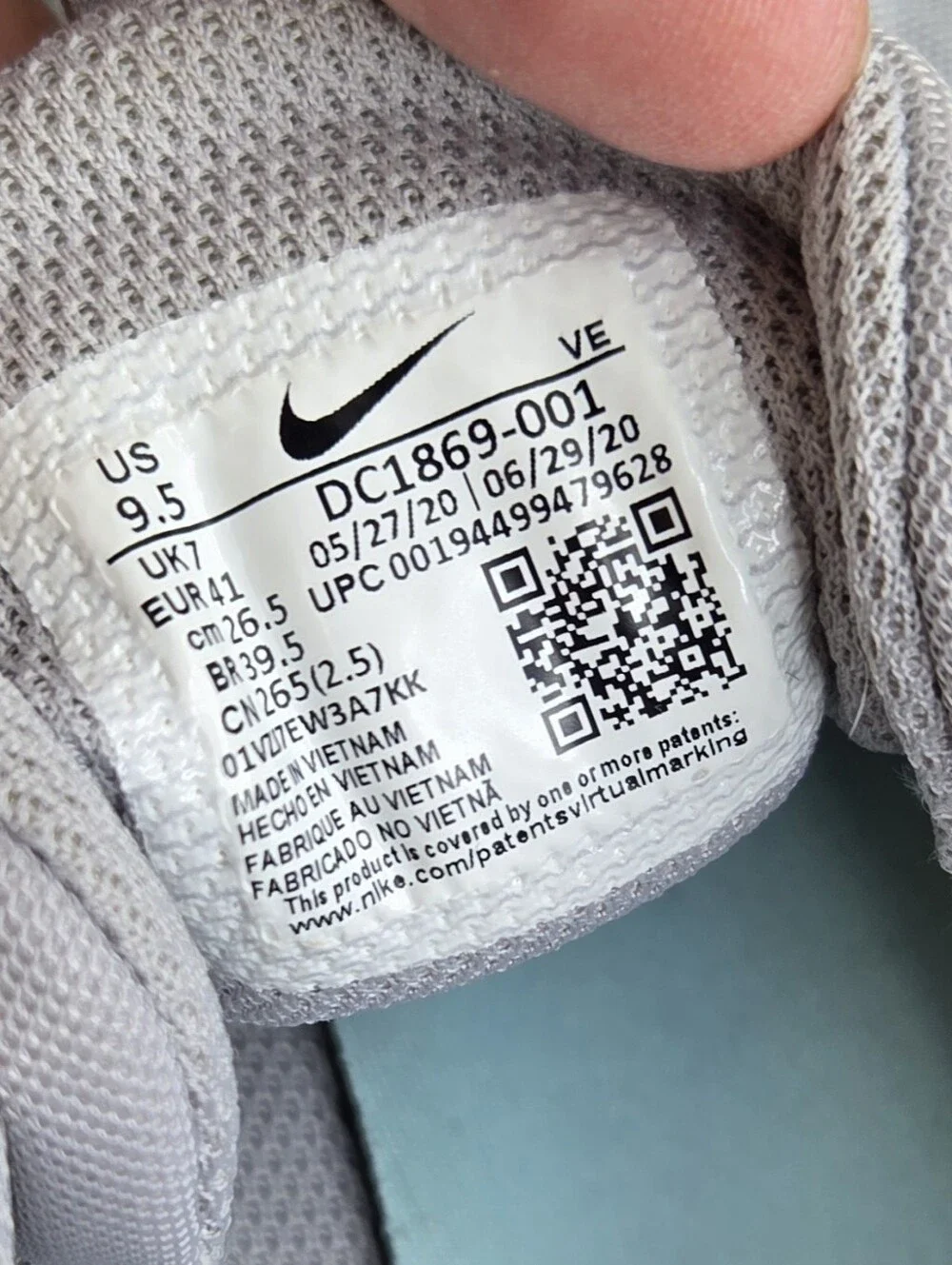 Nike Women's Grey Training Shoes with Light Blue Accents Size 9.5