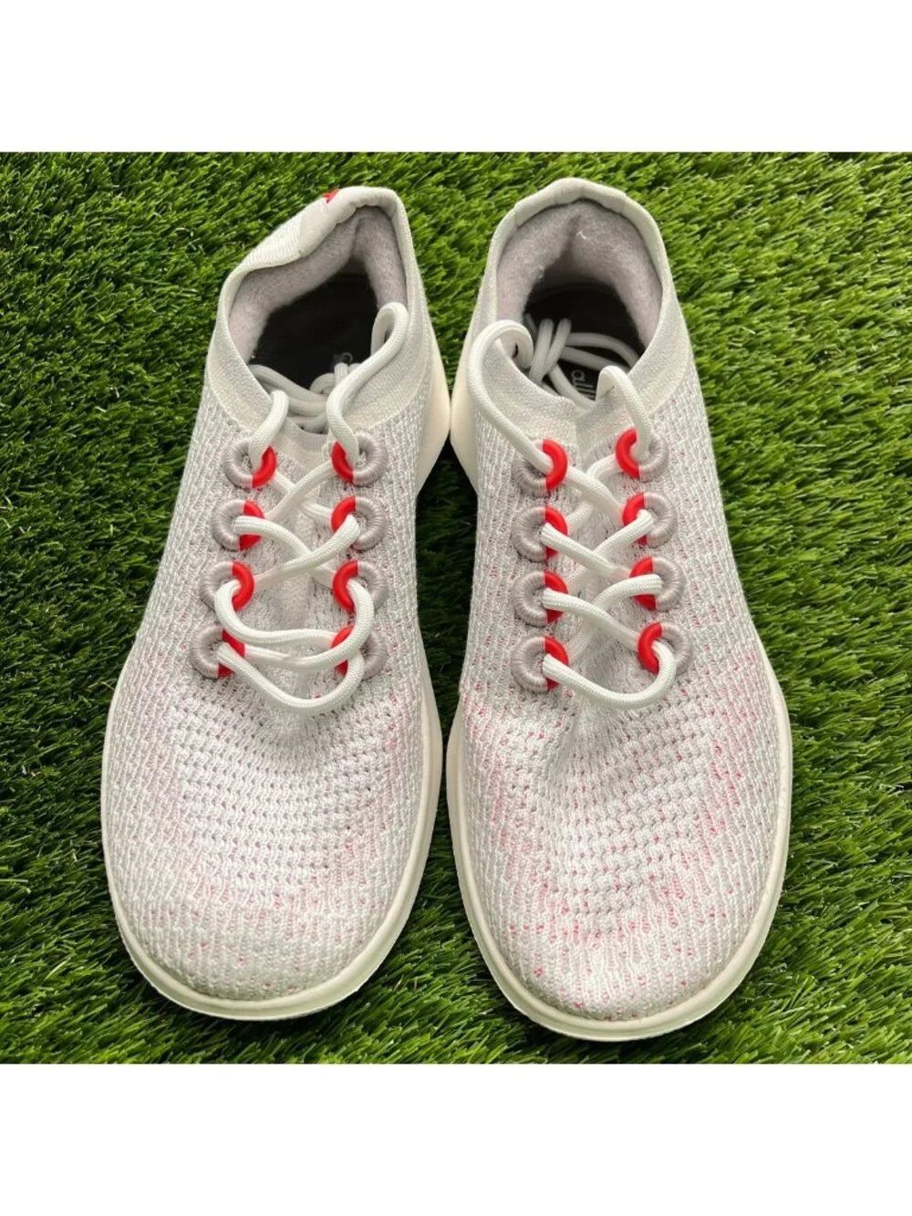 Allbirds Tree Dasher 2 Womens Size 9 White Red Athletic Running Shoes Sneakers