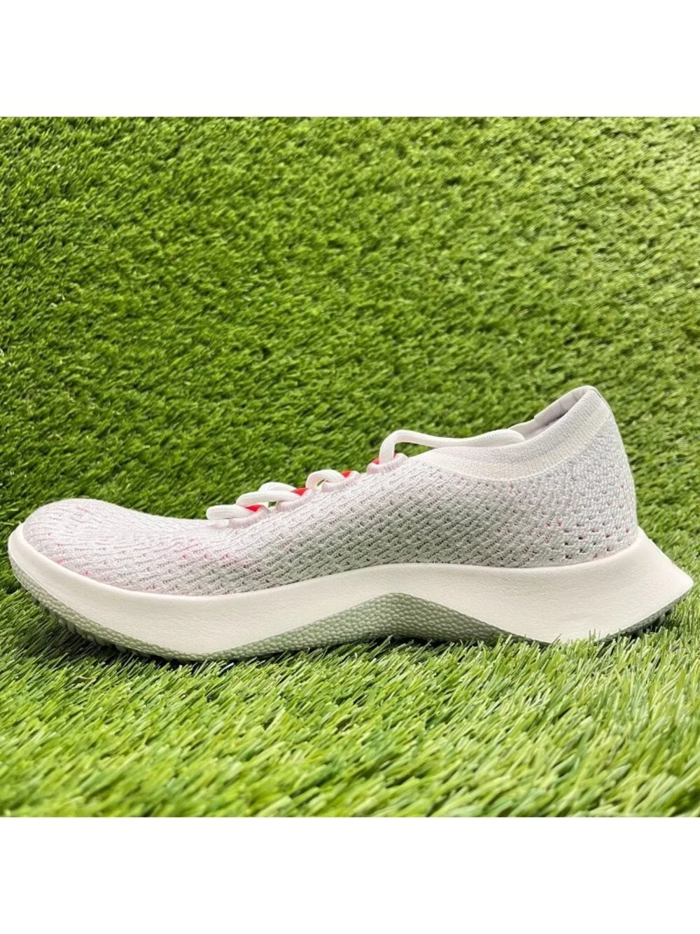 Allbirds Tree Dasher 2 Womens Size 9 White Red Athletic Running Shoes Sneakers