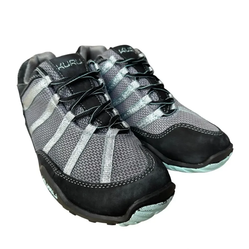 Kuru Chicane Hiking Shoes Leather Kurusole Moisture Wicking Mesh Black Gray 12