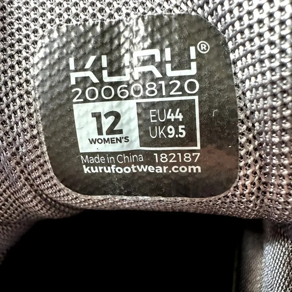 Kuru Chicane Hiking Shoes Leather Kurusole Moisture Wicking Mesh Black Gray 12