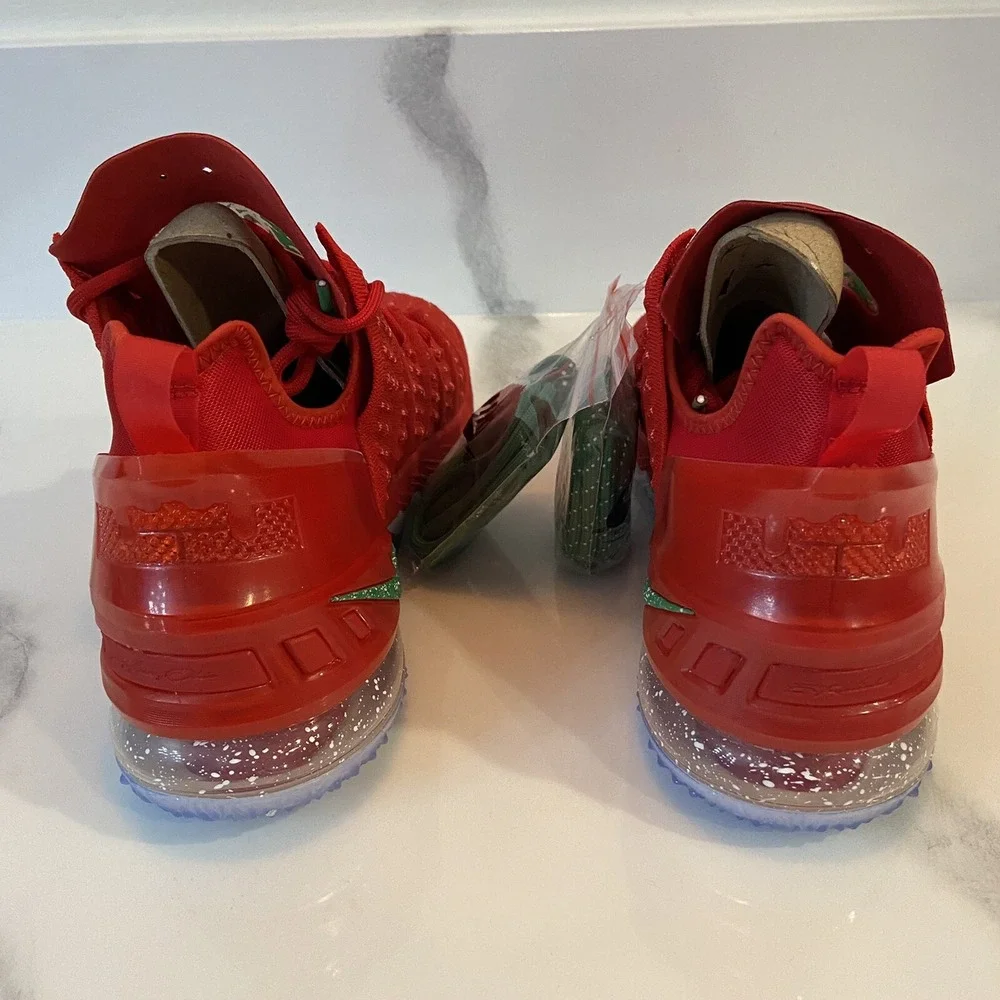 Nike Lebron 18 Basketball Shoes Christmas X-Mas in LA Men's 8 Women's 9.5