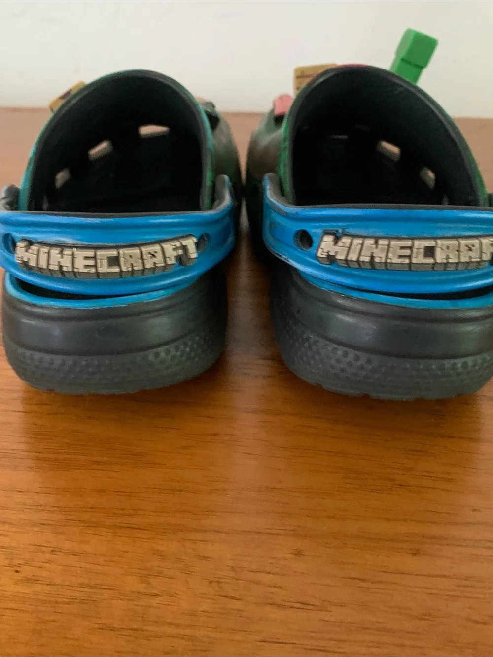 CROCS Kids Green Pixel Camo Clog with Minecraft Jibbitz