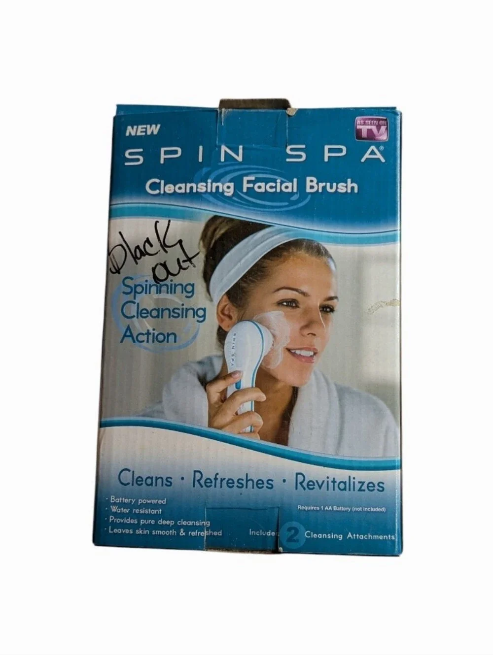 Spin Spa Cleansing Facial Brush - White -