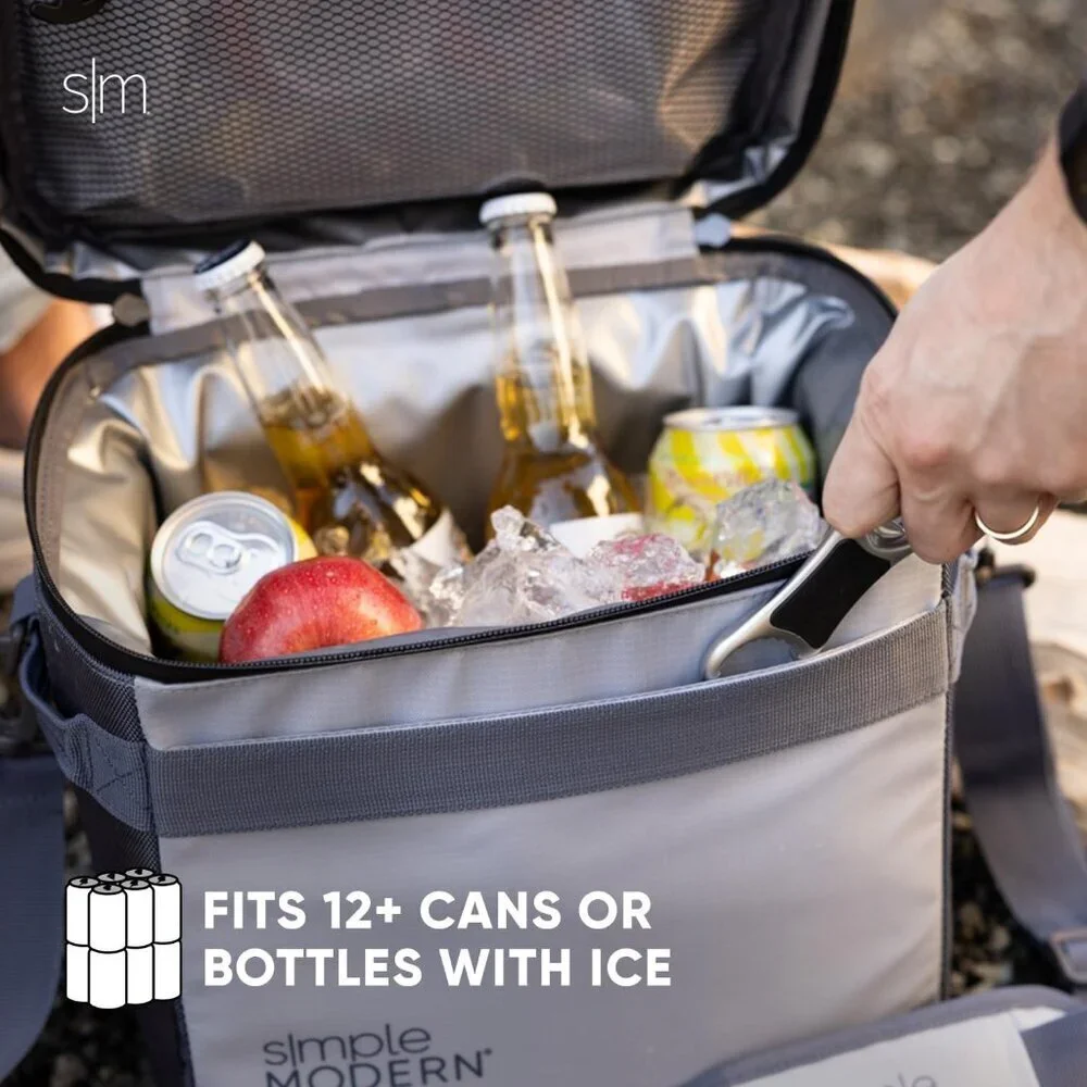 Men's Almond Birch Day Cooler Polyester Ice Cooler, Shoulder Strap Chest