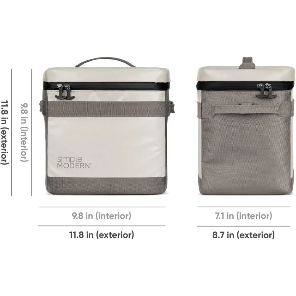 Men's Almond Birch Day Cooler Polyester Ice Cooler, Shoulder Strap Chest