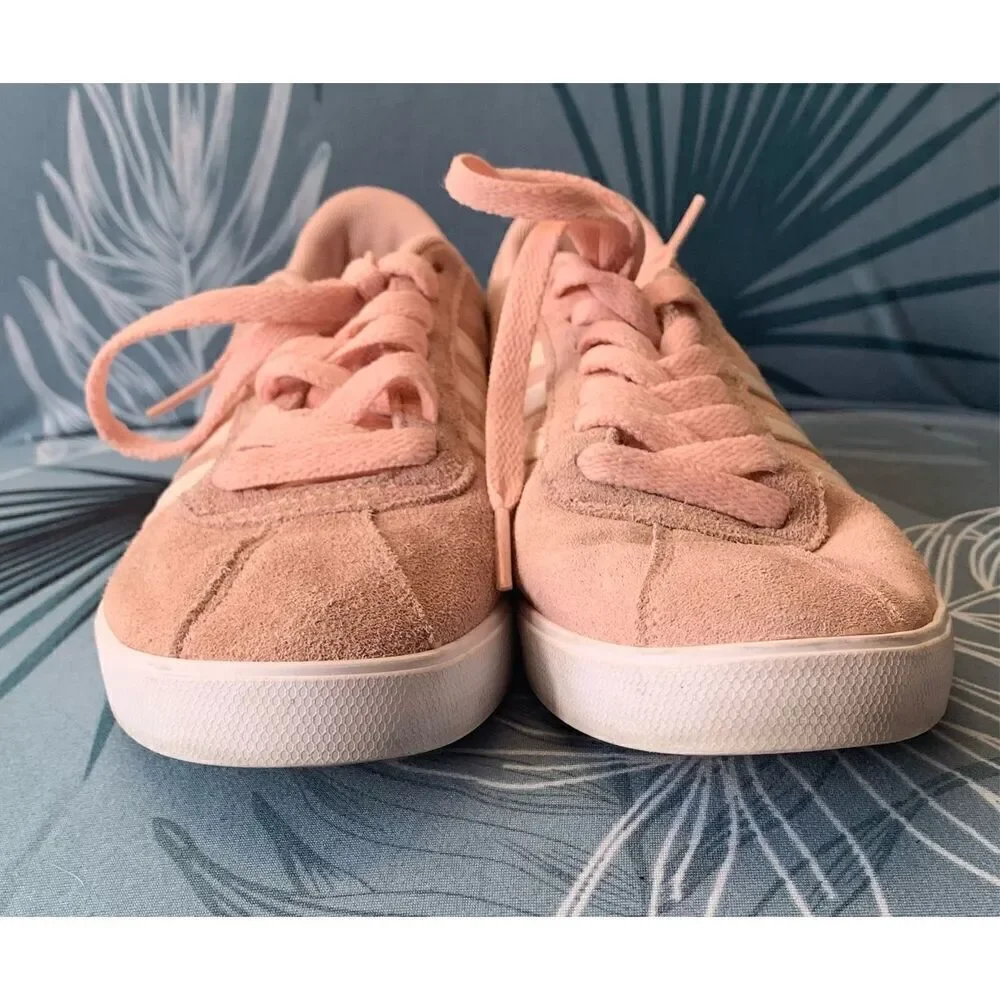 Adidas Neo Comfort Footbed  pink SUEDE SNEAKER GYM SHOES sz 7