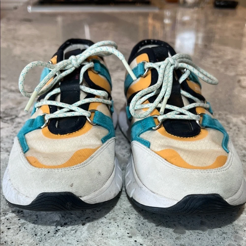 Cole Haan ZERØGRAND Flex Teal and Orange Sneakers Size 6.5