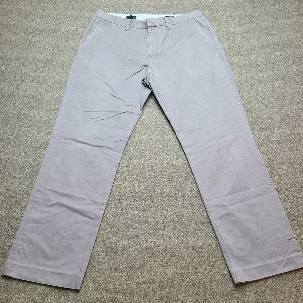 J Crew Slim Bedford Chino Pants Mens‎ 35x32 Gray Flat Front Casual Office