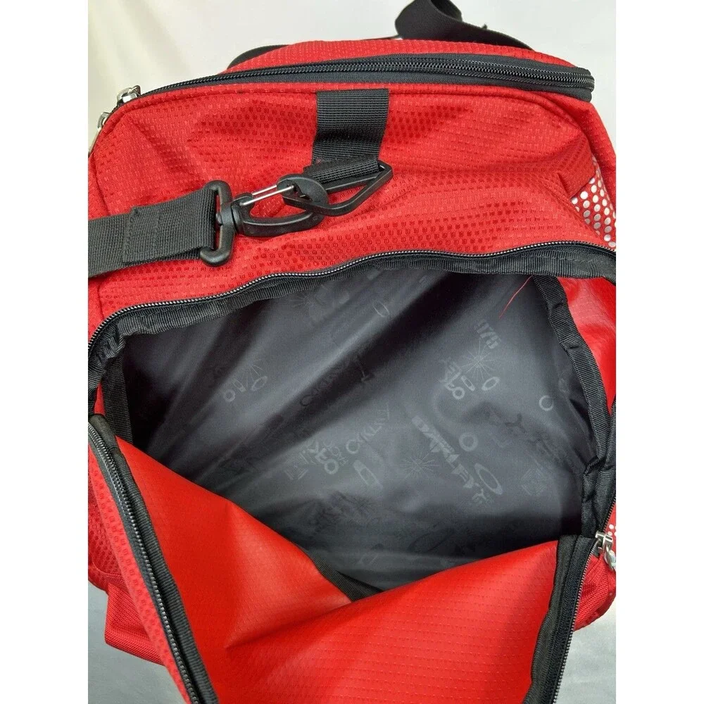 Oakley Duffel Bag Red Travel Gym Shoulder Strap