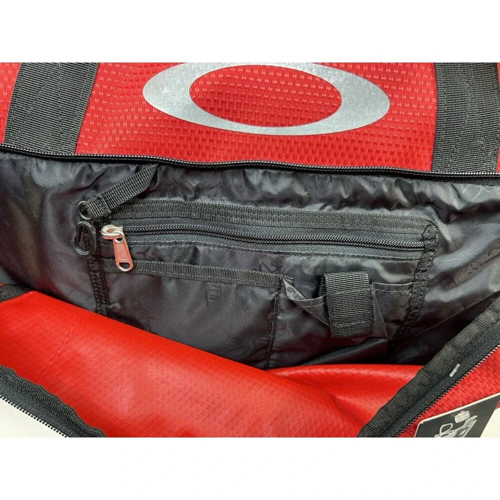 Oakley Duffel Bag Red Travel Gym Shoulder Strap