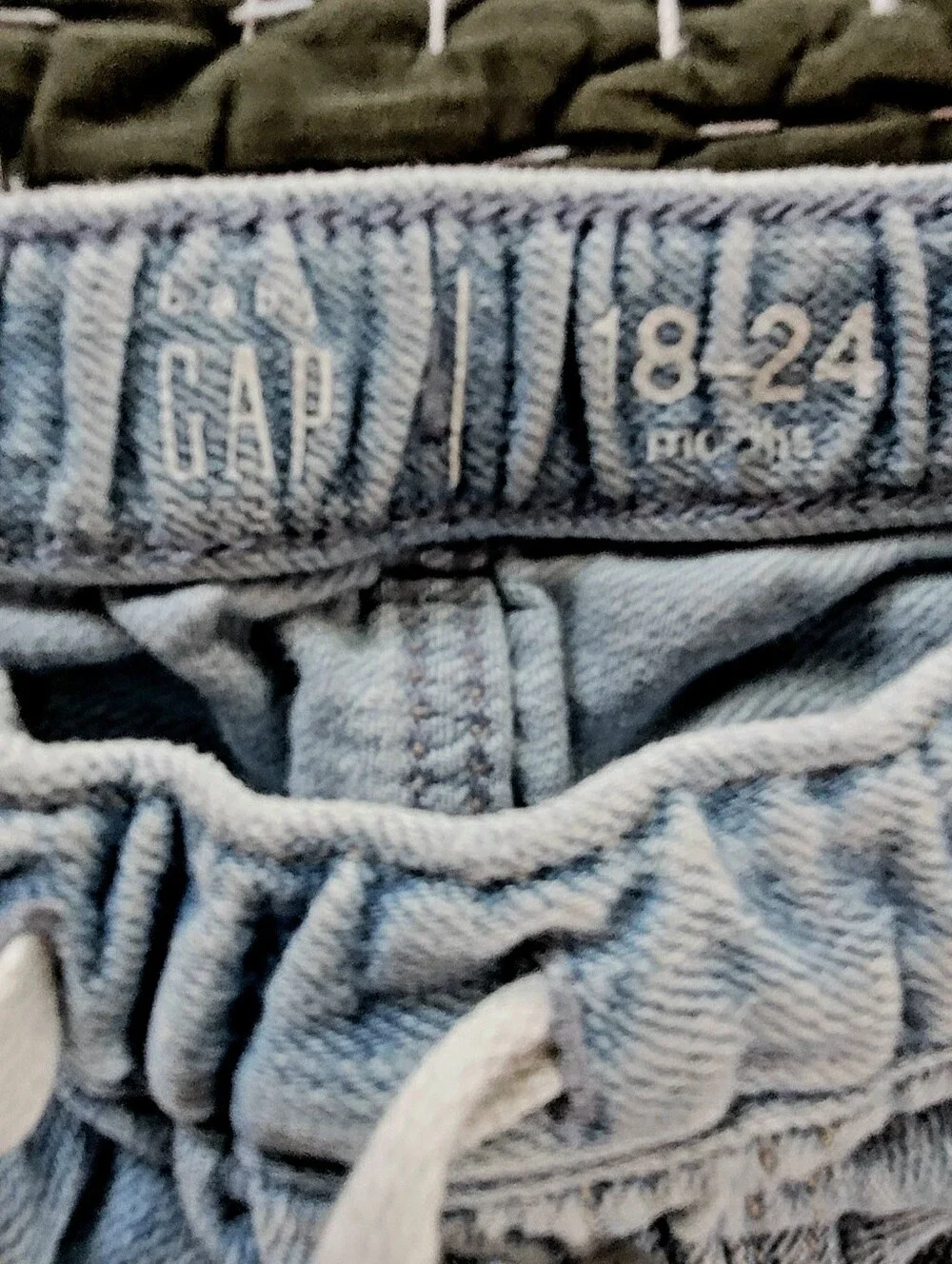 Baby GAP Denim Drawstring Kids Shorts - Light Blue