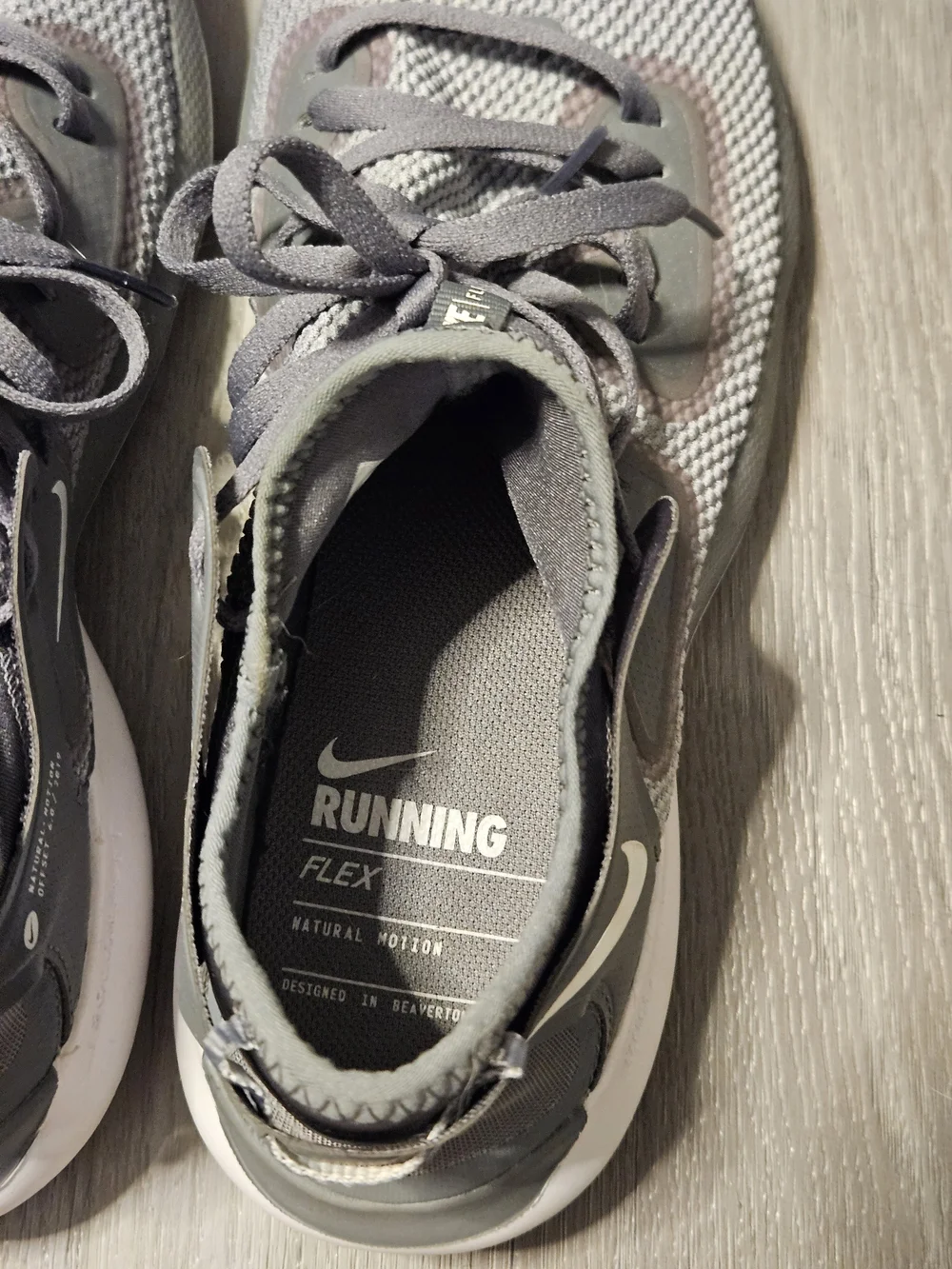 Women's Nike Flex Running Gray  Athletic Sneakers