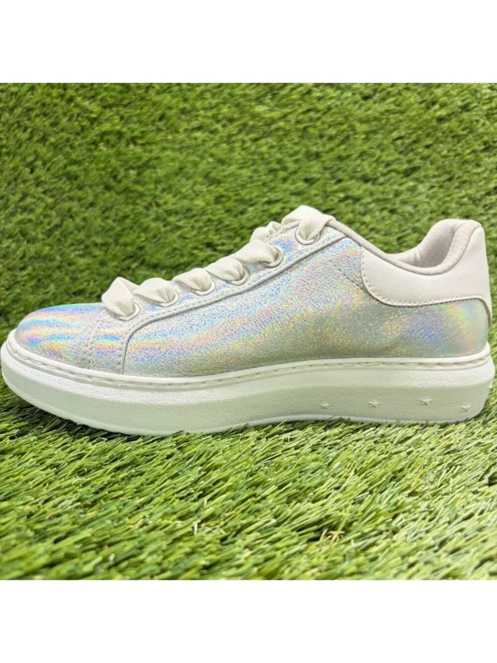 Skechers High Street Crackled Metallic Womens Size 6.5 Athletic Shoes Sneakers