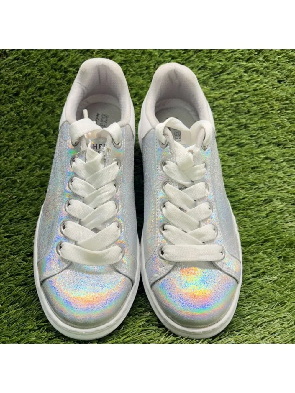 Skechers High Street Crackled Metallic Womens Size 6.5 Athletic Shoes Sneakers