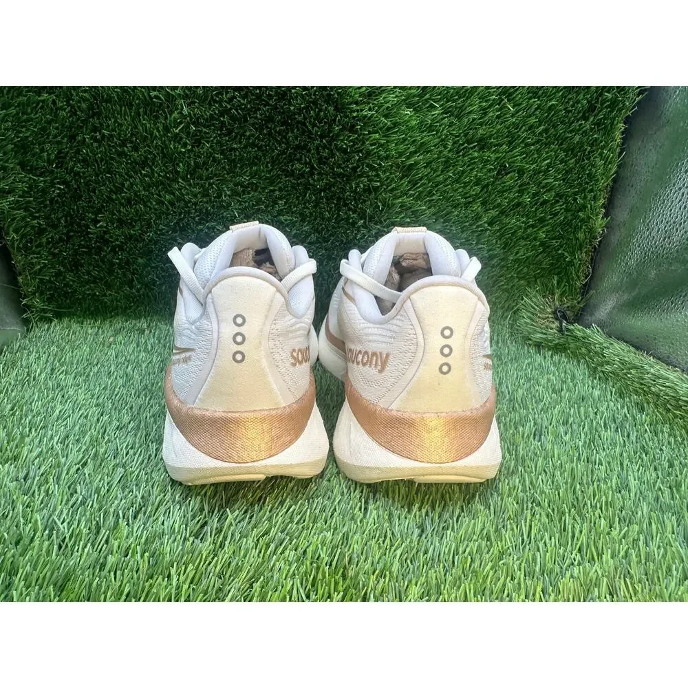 Saucony Ride 18 S11000-104 Athletic Sneaker Women's 7 Beige Mesh Jogging Running