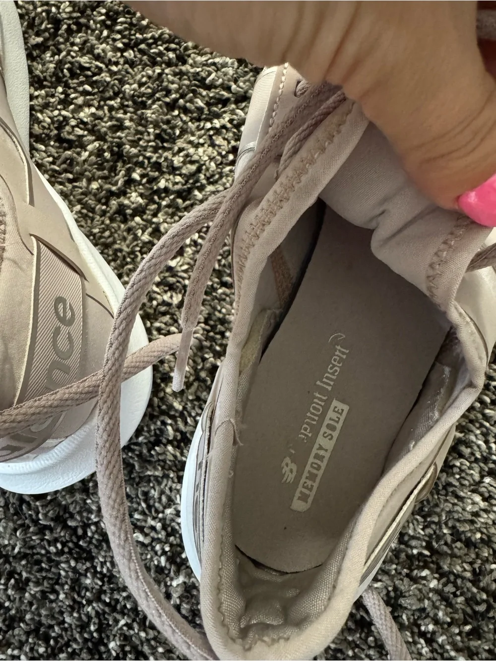New Balance Women's Knit Athletic Sneakers in Light Taupe