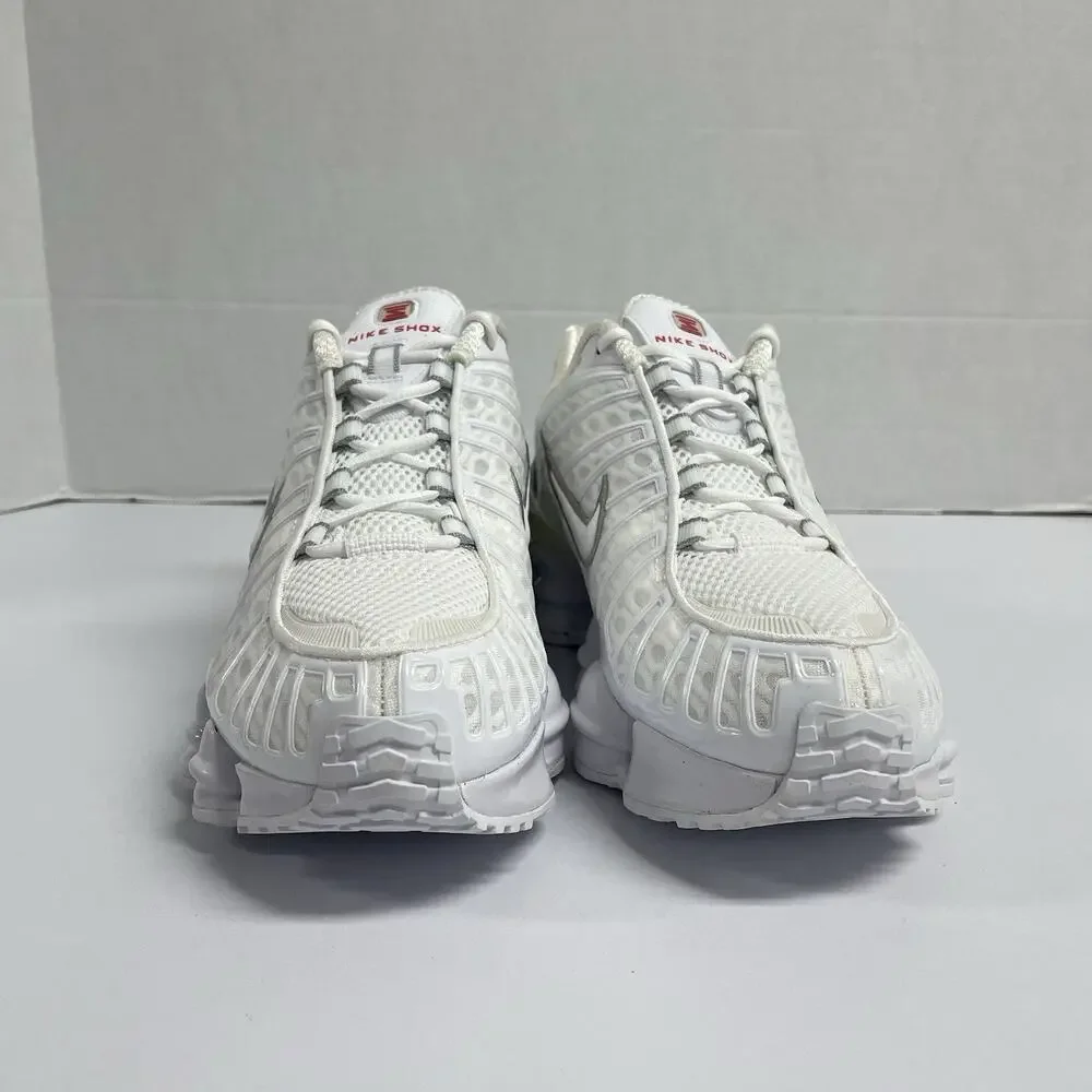 Nike Wmns Shox TL White Silver 2023 AR3566 100 Size 8.5 Women Vintage Yellowing