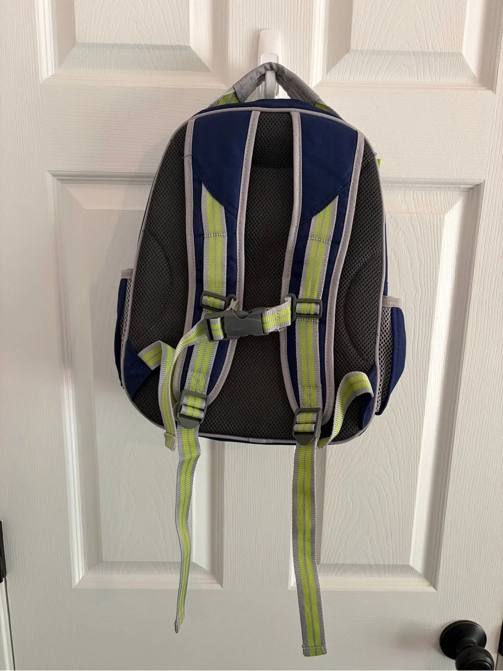 Pottery Barn Kids - Small - Navy With Grey and Lime Accent Kids Backpack