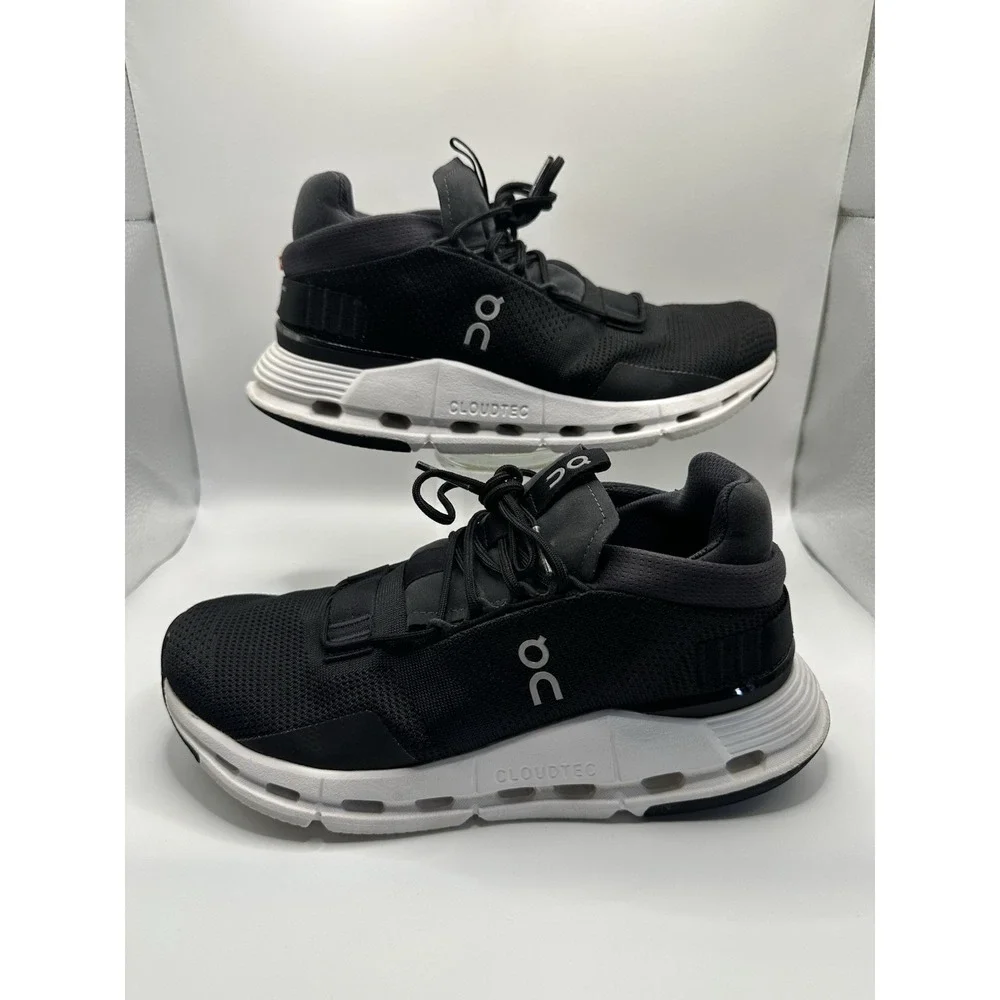 On Cloudnova Black And White Womens 7