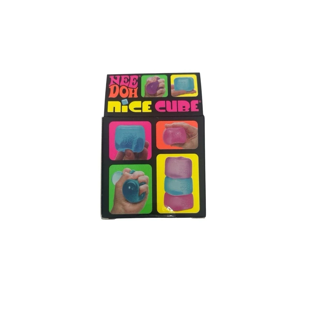 NeeDoh Nice Cube Super Solid Squish Squeeze Toy Pink Schylling
