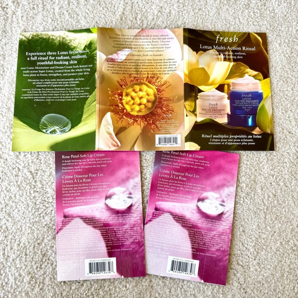 FRESH Lotus Youth Preserve Moisturizer, Rescue Mask, Dream Face Cream Night Rose