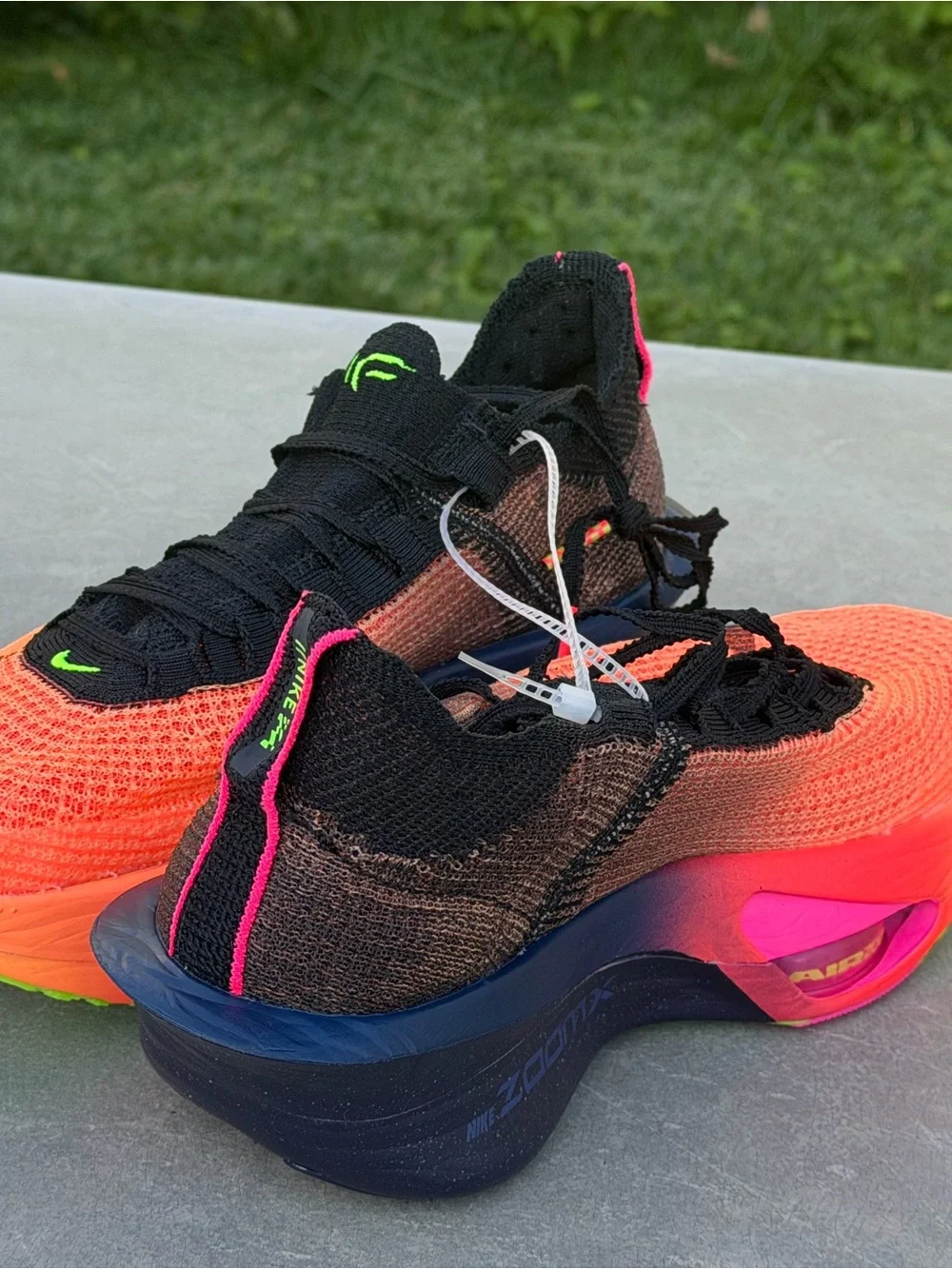 Nike Women’s 7 US Air ZoomX Alphafly 3 Flyknit Running Shoes - Black & Orange