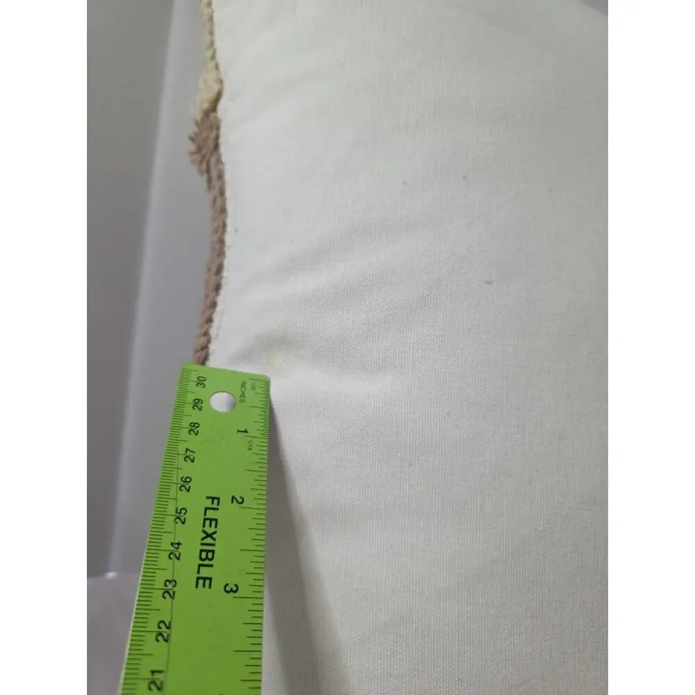 Kirklands Throw Pillow Square Brown Beige Geometric 18