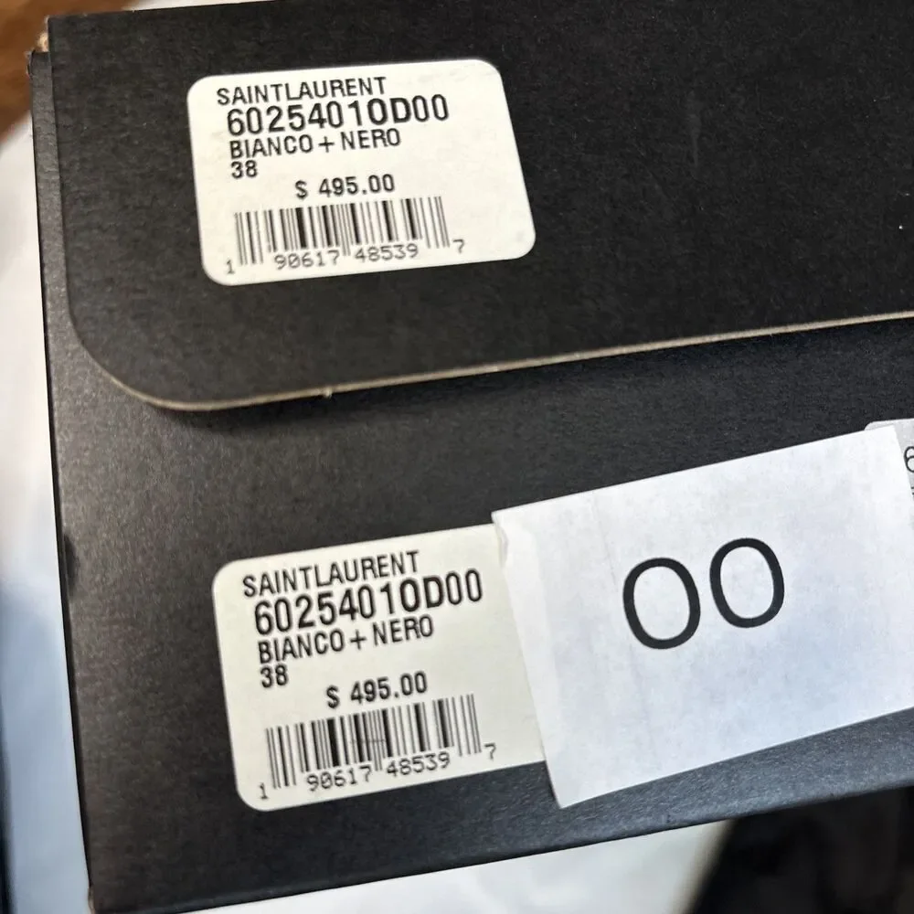 Saint Laurent Paris Zebra Print Low Top Sneakers Canvas Shoes New Box Dust Bag