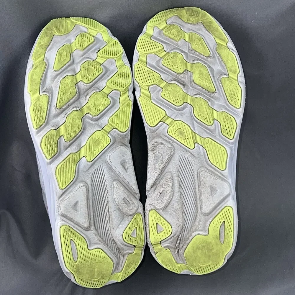 Hoka Clifton 9 Women 9B Gray Pink Blue Running Walking Jogging Shoes 1127896CLLS