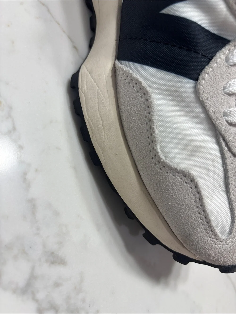 New Balance Women's White, Cream & Black Retro-Runner Sneakers