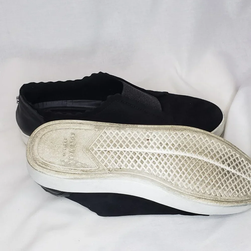 Black Leather Cole Haan size 8 slip on sneaker