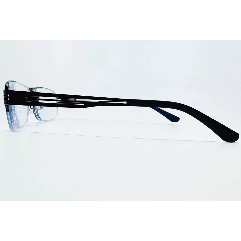 Shaquille O'Neal Eyeglasses Mens Black Semi-Rimless 102M 57-17-150
