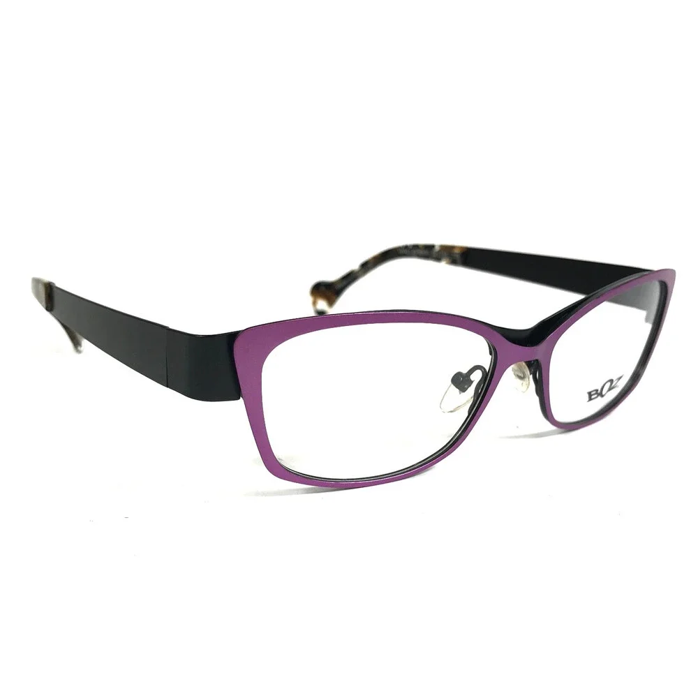 BOZ Eyeglasses Frames WALLIS 8200 Purple Black Matte Cat Eye Full Rim 52-15-135