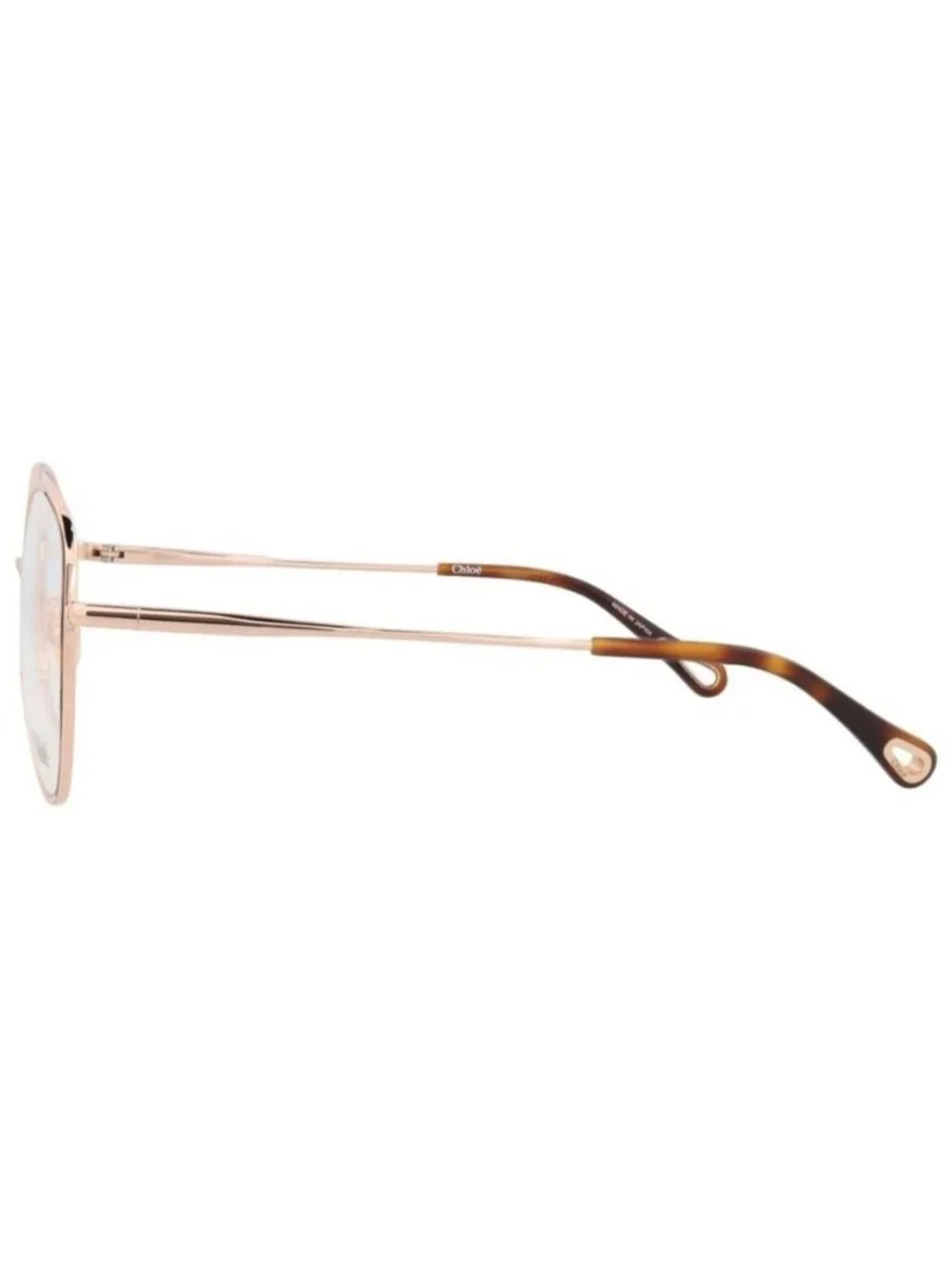 New Chloé Womens Round/Oval Gold Gold Transparent Fashion Designer Eyeglasses