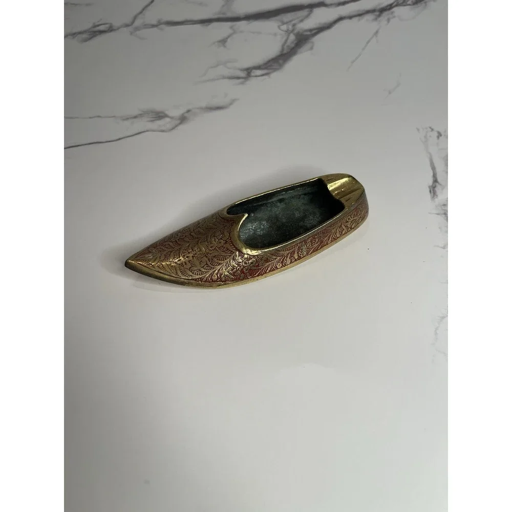 4 inch Brass Shoe Slipper Ashtray