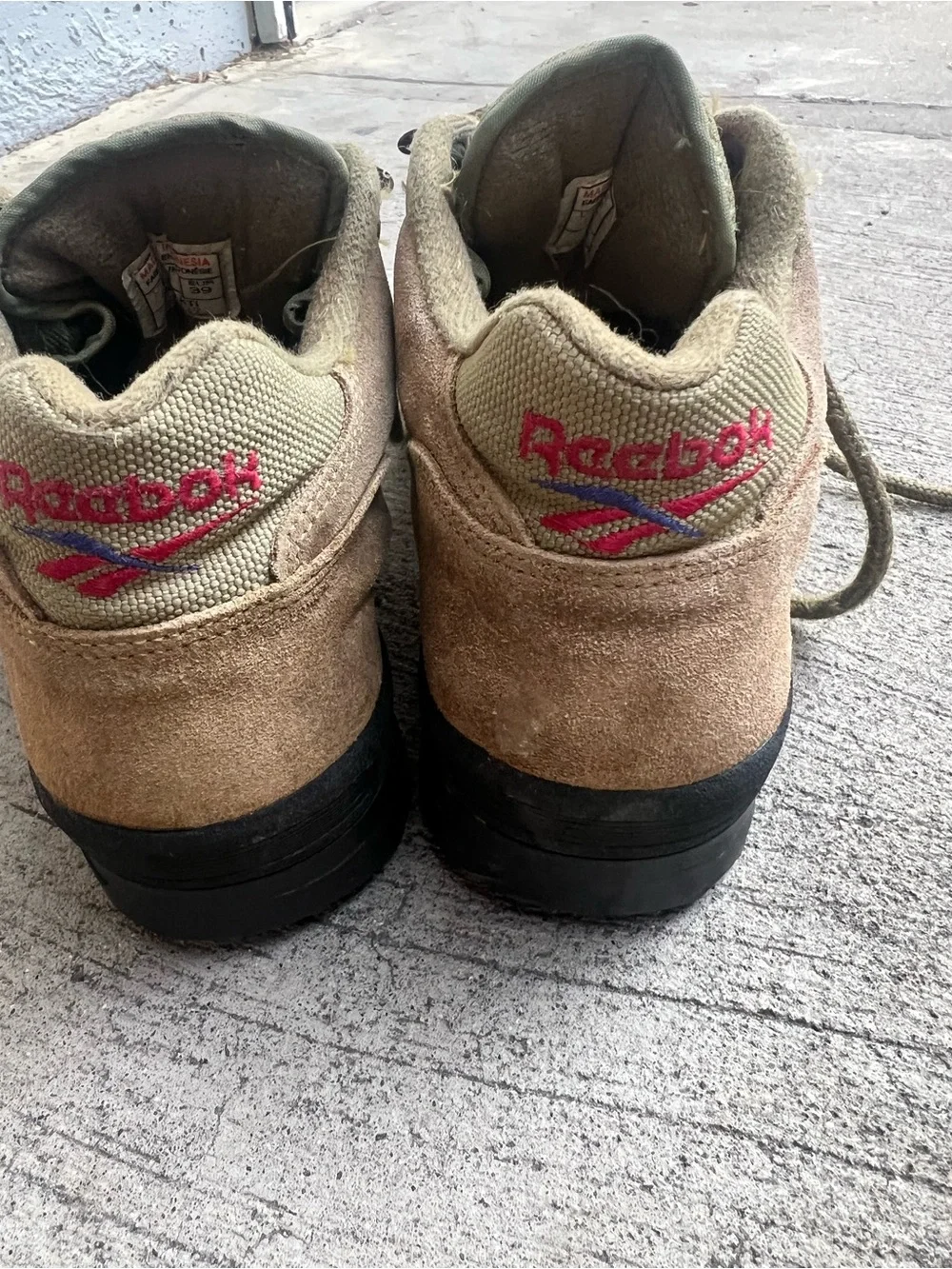 Reebok suede secure eyelets
