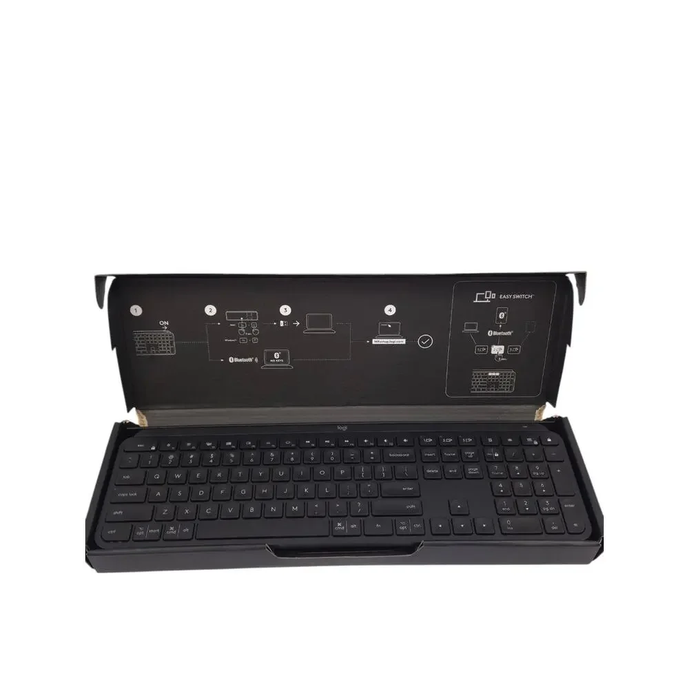 Logitech MX Keys Advanced Wireless Illuminated Keyboard Black With Dongle