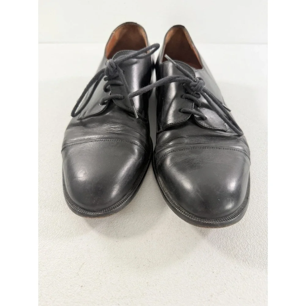 Vintage Polo Ralph Lauren Black Leather Oxford Dress Shoes Men's Size 7.5 D‎