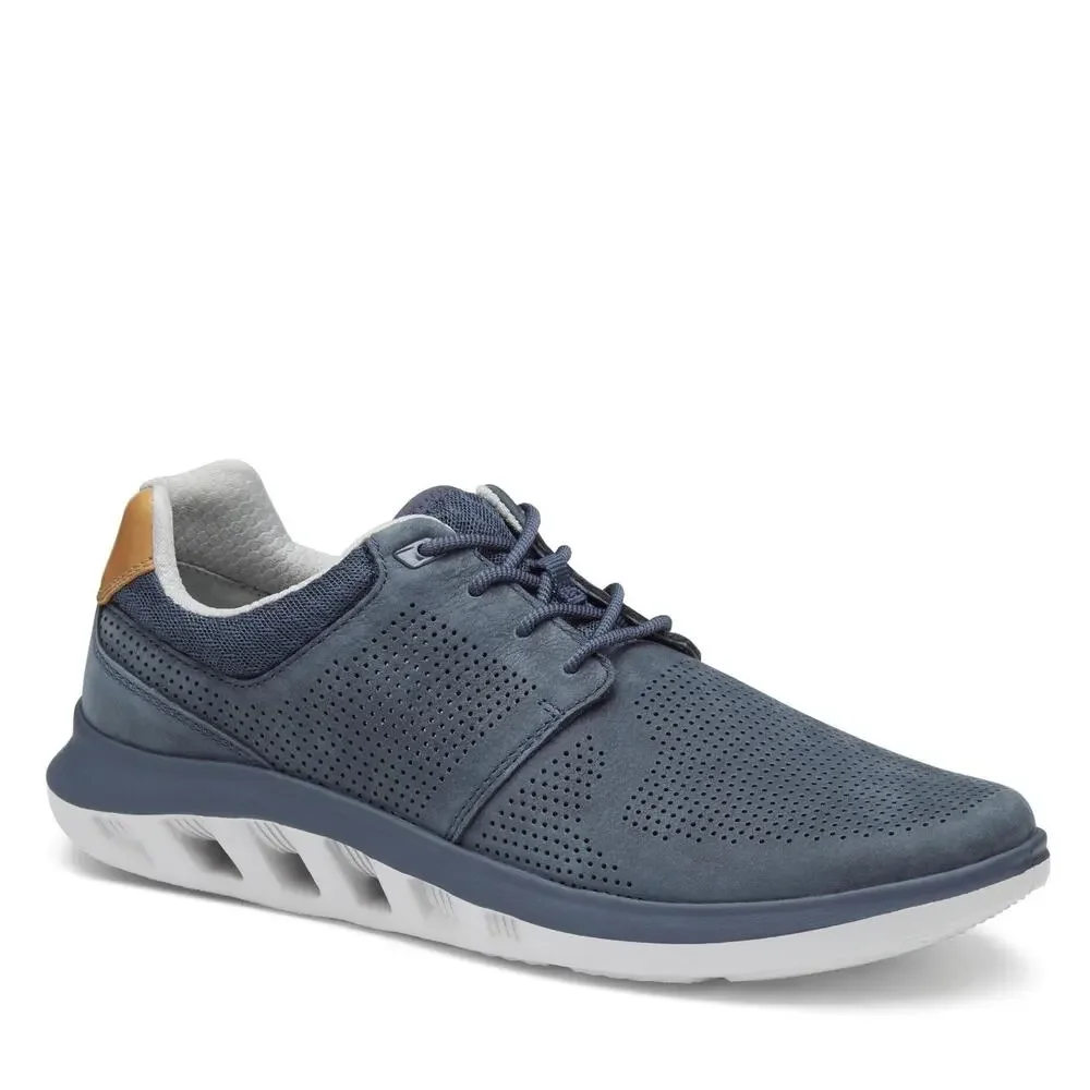 JOHNSTON & MURPHY MEN'S MOVE PLAIN TOE SHOE, NAVY NUBUCK, 8.5 M