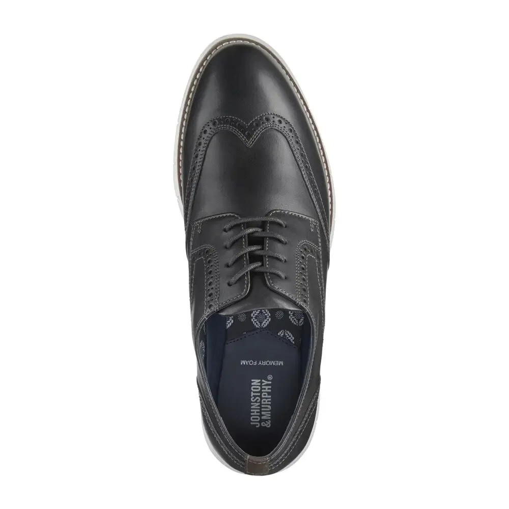 JOHNSTON & MURPHY MEN'S MOVE PLAIN TOE SHOE, NAVY NUBUCK, 8.5 M