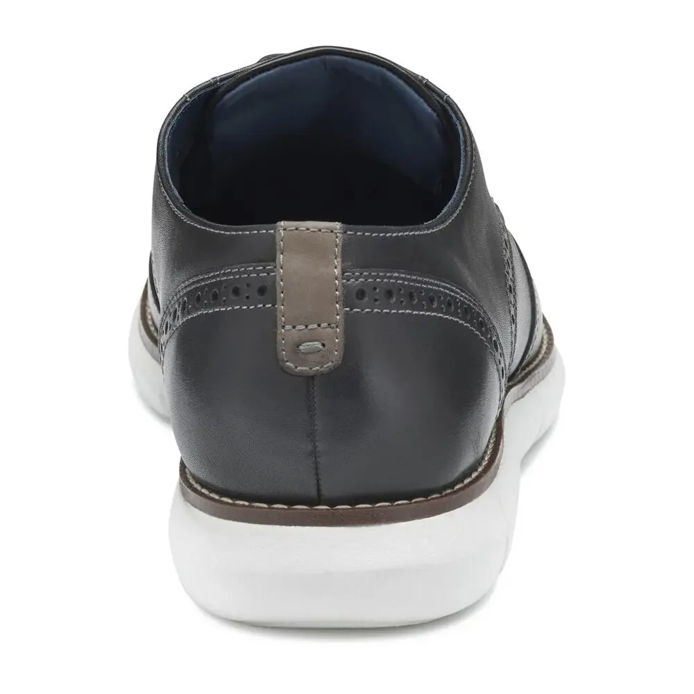 JOHNSTON & MURPHY MEN'S MOVE PLAIN TOE SHOE, NAVY NUBUCK, 8.5 M